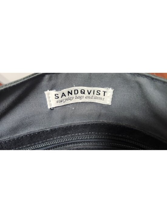 Sandqvist Jones Black Canvas Leather Convertible Backpack Messenger Laptop Bag